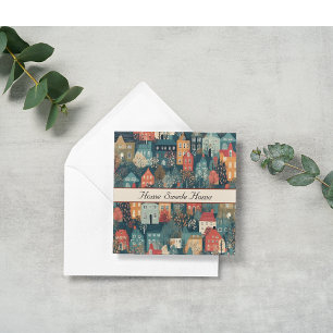 Convites Cozy Hygge Village Nordic Folart, costume