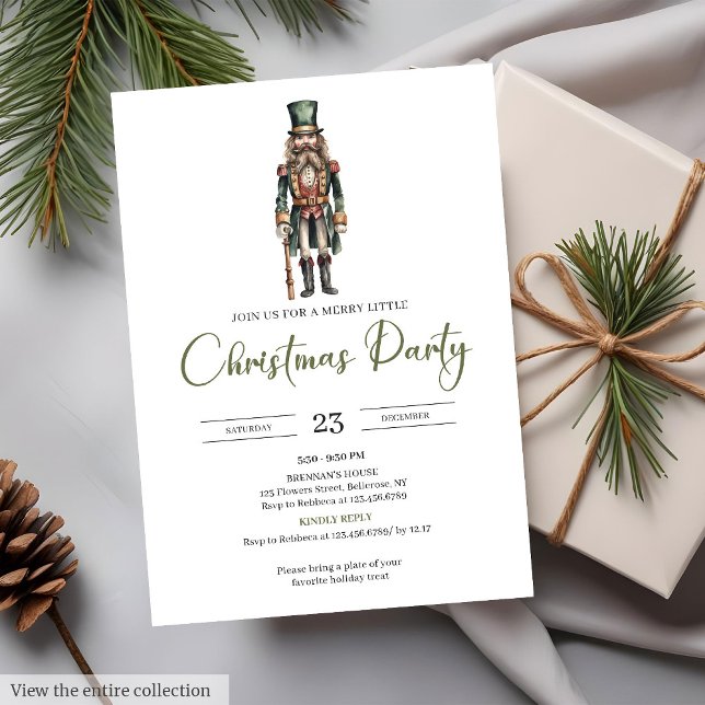 Convites Cozy Minimal Neutral Earthy Rustic Watercolor Xmas (Cozy Minimal Neutral Earthy Rustic Watercolor Christmas Party)