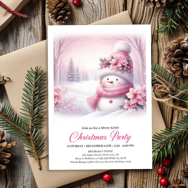 Convites Cozy Snowy Forest Kids Download Christmas Invite (Cozy Snowy Forest Kids Download Christmas Invitation

)