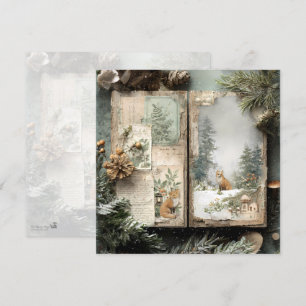 Convites Cozy Winter Deep Cottagecore Scrapbook