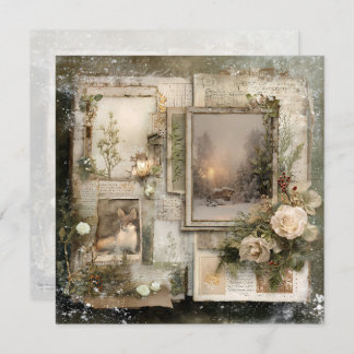 Convites Cozy Winter Deep Cottagecore Scrapbook