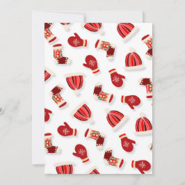 Convites Cozy Winter Mittens and Hats white