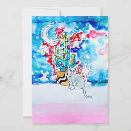 Convites Crabby Cat Holiday Card