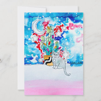 Convites Crabby Cat Holiday Card