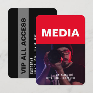 Convites Crachá de ID de evento de passagem de acesso total