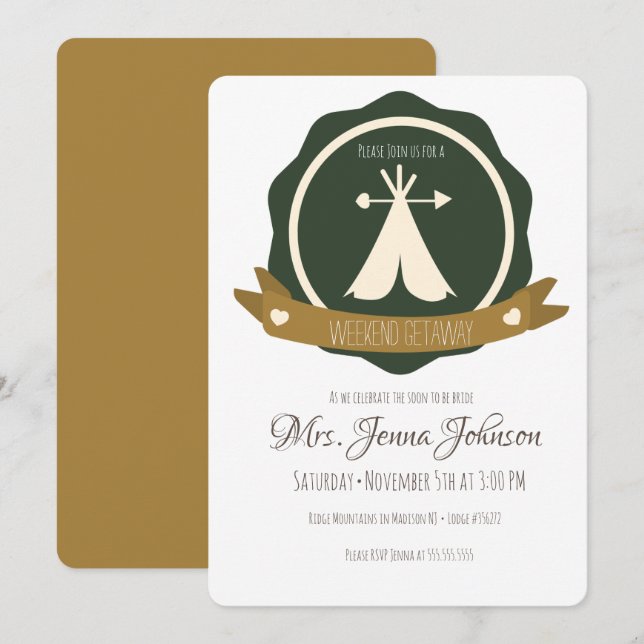 Convites Crachá de Tenda de Fim de Semana de Campanha de fe (Frente/Verso)