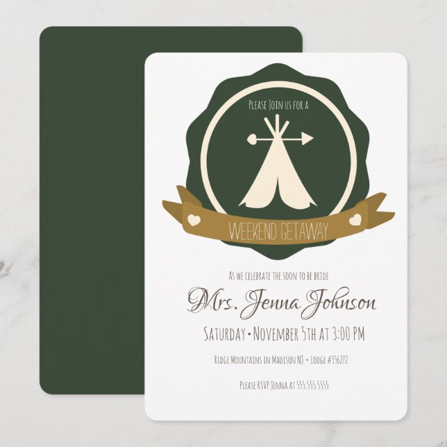 Convites Crachá de Tenda de Fim de Semana de Campanha de fe (Frente/Verso)