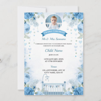 Convites Cradle Ceremony Invitation Card Boy, Naming Day