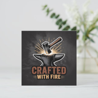 Convites Crafted With Fire – Rustic Artisan Sticker