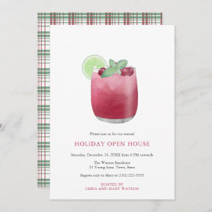 Convites Cranberry Cocktail Festivo Natal Bebidas Festas