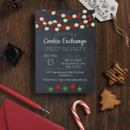Convites Cranberry e pipoca Russo Chalkboard Natal