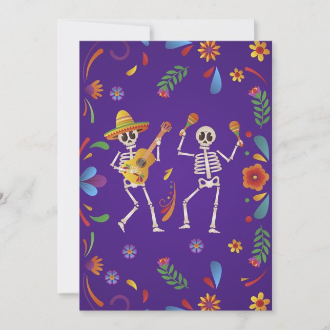 Convites Crânio da Fiesta Mexicana do Cinco de Maio Obrigad (Frente)
