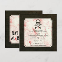 Cranio de Caveira Grunge Vintage Sangrento Hallowe