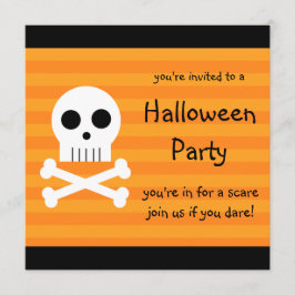 Convites Crânio de Pirata de Festa de Halloween