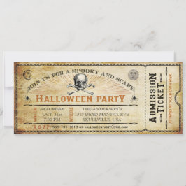 Convites Crânio do vintage e bilhete do partido do Dia das