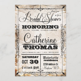 Convites Crânio & Flourishes do vintage que Wedding o