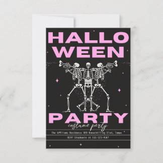 Convites Crânio Gótico do Partido Adulto do Halloween