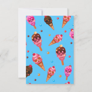 Convites crânios de sorvete de halloween