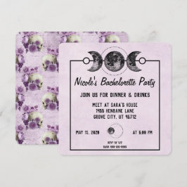 Convites Crânios Roxos, Festas de solteira Gótica