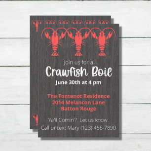 Convites Crawfish Boil Summer Party Invitation