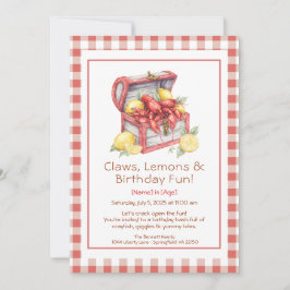 Convites Crayfish & Lemon Treasure Chest Birday
