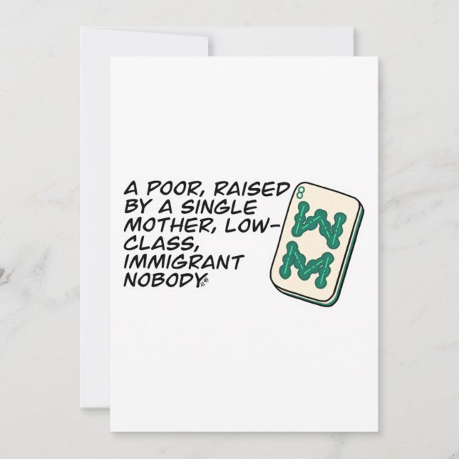 Convites Crazy Rich Asians Mahjong citou Classic (Frente)