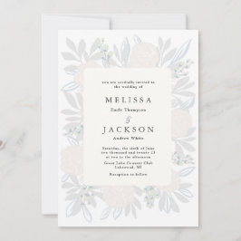 Convites Cream Rosa Wedding