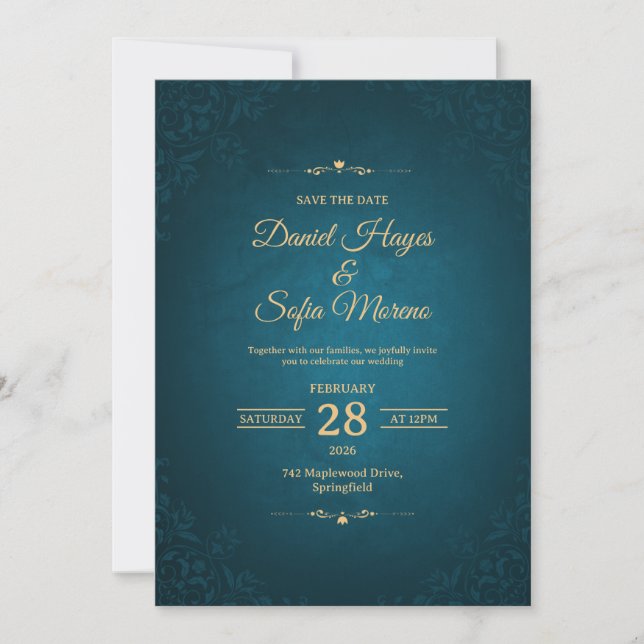Convites Create Your Own Custom Wedding Invitation Cards (Frente)