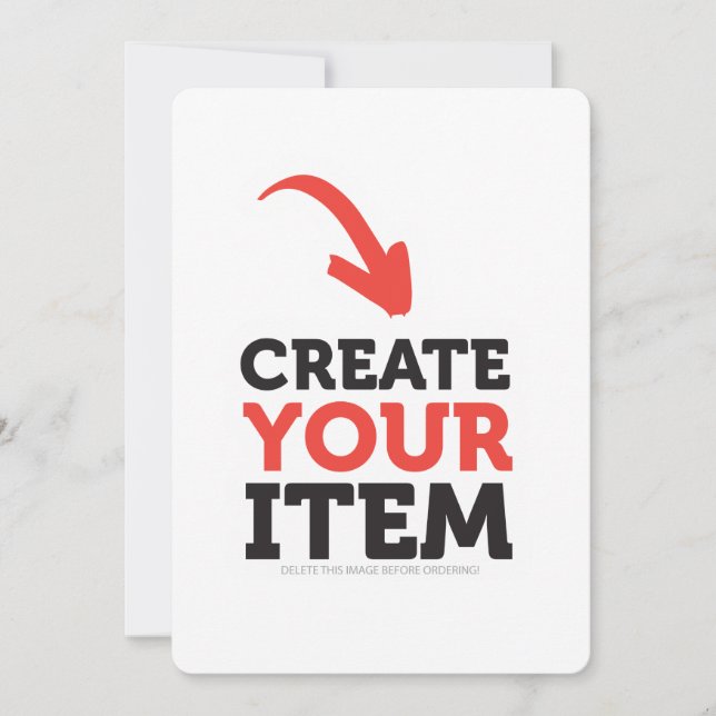 Convites CREATE-YOUR-OWN DIY Custom upload your design (Frente)