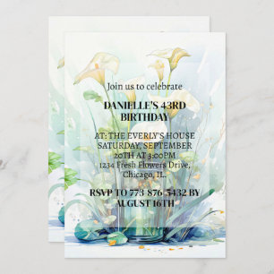 Convites Creative Calla Lily Flower Art Festa de aniversári