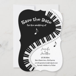 Convites Creative Musicians Piano Keys Salvar a Data