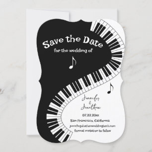 Convites Creative Musicians Piano Keys Salvar a Data