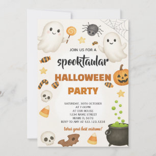 Convites Creepy Halloween Party Card