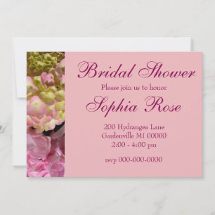 Convites Creme cor-de-rosa Hydrangeas amarelas cor-de-rosa 