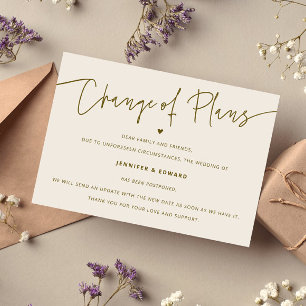 Convites Creme de Atualização de Casamento de Planos de Alt
