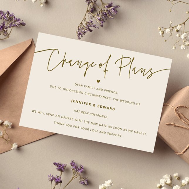 Convites Creme de Atualização de Casamento de Planos de Alt (Criador carregado)
