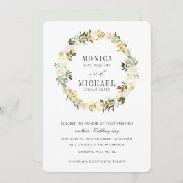 Convites Creme e Cinzas | Ferimento Botânico Floral