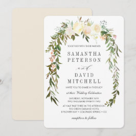Convites Creme e Marfim | Casamento Floral De Garland Botân