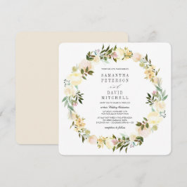 Convites Creme e Marfim | Casamento Floral De Garland Botân