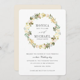 Convites Creme e Marfim | Ferimento Botânico Floral