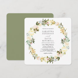 Convites Creme e Sage | Casamento Floral De Garland Botânic