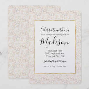 Convites Creme Leopardo