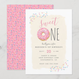 Convites Creme | primeiro aniversario de pinheiro rosado