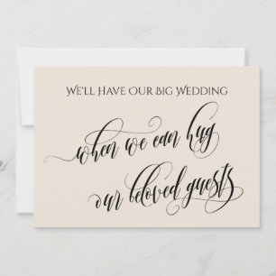 Convites Creme Quando Podemos Abraçar Você Adiou O Casament