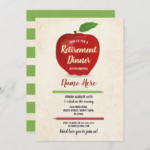 Convites Creme vermelho do professor do partido de