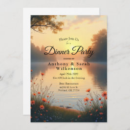 Convites Crepúsculo à Beira do Lago Murmúrios junto à Água