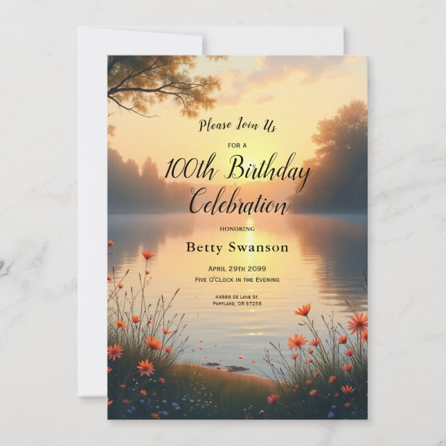 Convites Crepúsculo à Beira do Lago Murmúrios junto à Água (Frente)