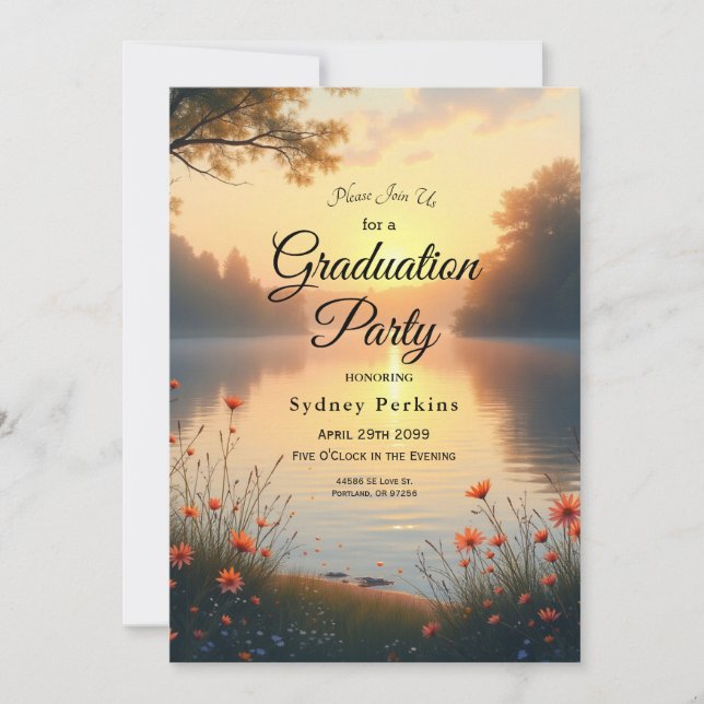 Convites Crepúsculo à Beira do Lago Murmúrios junto à Água (Frente)