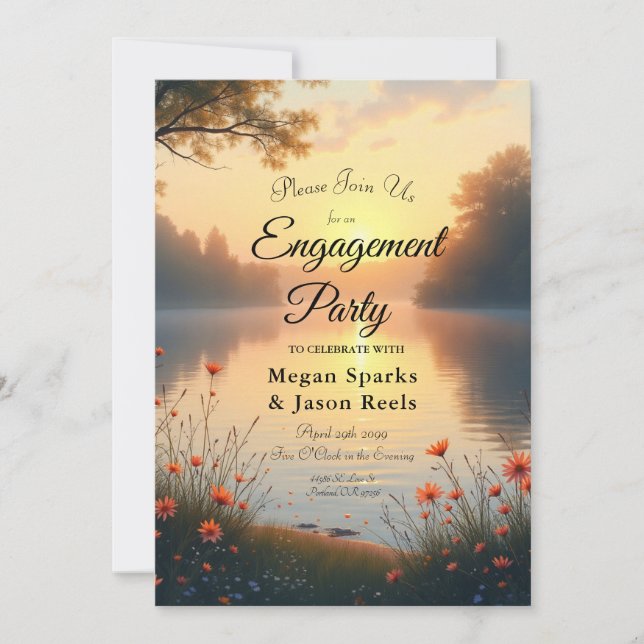 Convites Crepúsculo à Beira do Lago Murmúrios junto à Água (Frente)