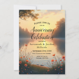 Convites Crepúsculo à Beira do Lago Sussurros junto à Água